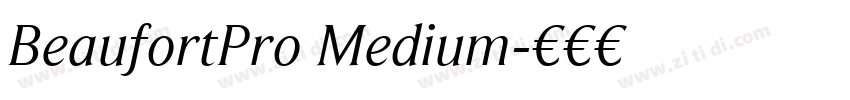 BeaufortPro Medium字体转换